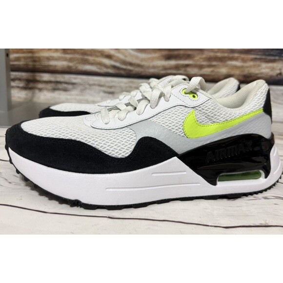 Nike Men\'s Air Max SYSTM Casual Sneaker Shoe White/Black/Neon Green Sz 9.5 main image 8
